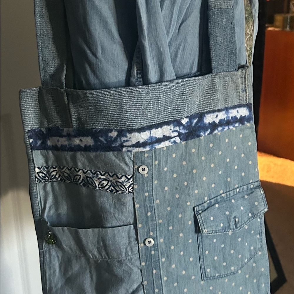 Boho bag denim shirt fabric